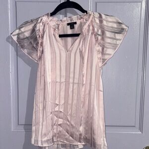 Ann Taylor Striped Pink Blouse